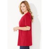 Catherines Women's Plus Size Suprema Short Sleeve V-Neck Tee - 4 of 4