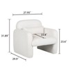 RISOKEYS Minimalist Teddy Fleece Single Accent Chair with Arms & Pillow,350 lbs Capacity Accent Chair for Living Room, Bedroom, Study Spaces - 3 of 4
