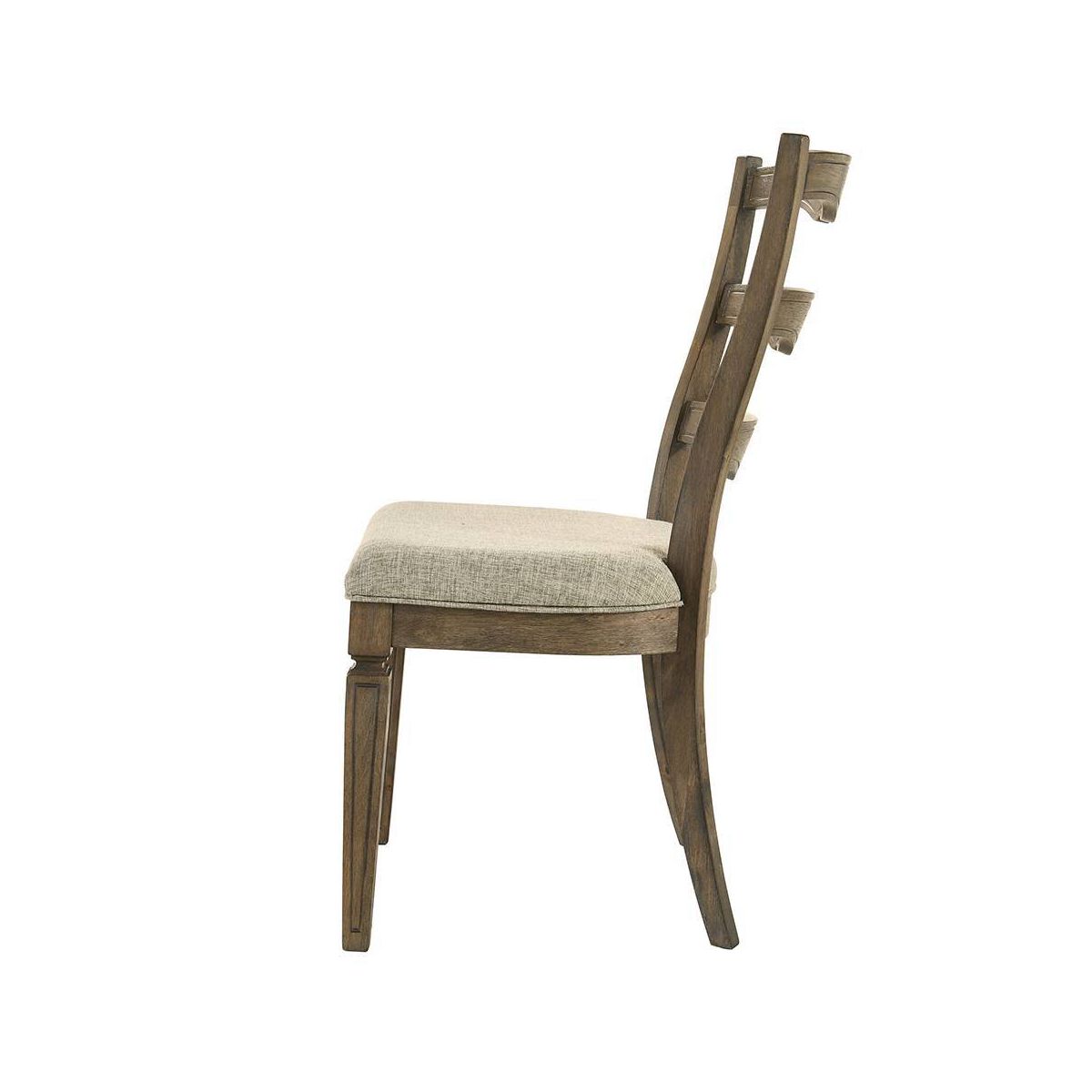 Acme Furniture Parfield Dining Chair Fabric/Weathered Oak Finish - thumbnail 3