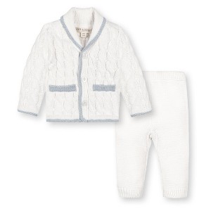 Hope & Henry Baby  Long Sleeve Shawl Collar Cardigan & Legging Sweater Set, Infant - 1 of 4