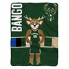 Sleep Squad Milwaukee Bucks Bango Mascot 60 x 80 Raschel Plush Blanket - 2 of 4