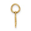 Black Bow Jewelry 14k Yellow Gold Diamond Cut Satin Double Heart Charm - 2 of 4