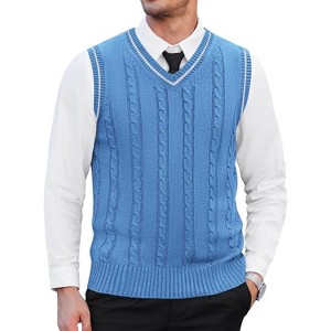 COOFANDY Men's Vest V Neck Slim Fit Casual Sleeveless Twisted