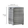 Teamson Home Gas Tank Wicker Cover Table for 20 LB Propane Tanks, Gray - 4 of 4