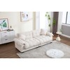 90.16'' Chenille Casual 3-Seater Pleated Sofa with Comfortable Foam Cushioning, Stylish Modern Sofa for Living Room - 2 of 4