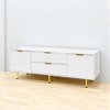 Modern MDF TV Stand with 2 Drawers, 63" Media Console Cabinet for 60-69 Inch TVs, Storage Entertainment Center for Living Room or Bedroom - 4 of 4