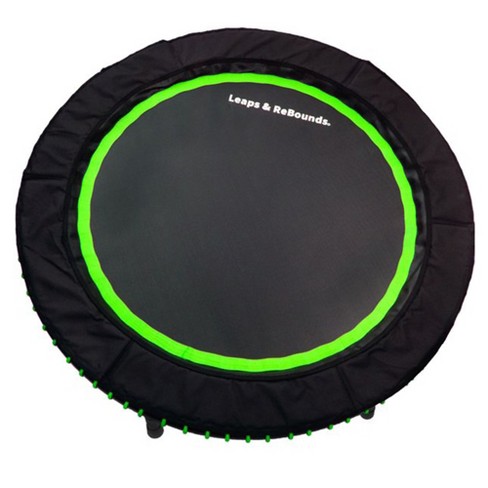 Leaps & Rebounds 48" Round Mini Fitness Trampoline & Rebounder Indoor Home Equipment Low Impact Workout Green : Target