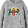 Strong Man Simulator Burst Logo Long Sleeve Athletic Heather Boy's Hooded Sweatshirt - 2 of 3