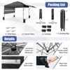 Costway 10'x17.6'Outdoor Instant Pop-up Canopy Tent Dual Half Awnings Adjust Patio Blue/White/Gray/Black/Pink - 3 of 4