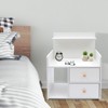 YIYIBYUS 2 Drawers Multifunctional Bedside Cabinet Bedroom Nightstands - 3 of 4