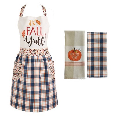 It's Fall Y'all Apron & Kitchen Towels Set - Design Imports