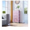 Dresser with 4 Drawers ,Fabric Storage Tower, Organizer Unit for Living Room, Hallway, Closets,Sturdy Steel Frame, Wooden Top - 2 of 4