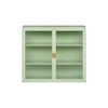 DOMETOUR 27.56"Glass Doors Modern Two-door Wall Cabinet with Featuring Three-tier Storage for Entryway Living Room Bathroom Dining Room - 2 of 4