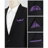INSPIRE CHIC Men's Wedding Party Solid Color Self-Folded Pocket Squares - 4 of 4