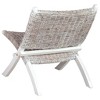 vidaXL Relaxing Chair White Natural Kubu Rattan and Solid Mahogany Wood - 4 of 4