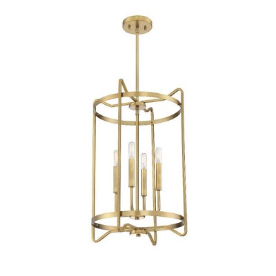 Transitional Matte Black 4-Light Adjustable Foyer Chandelier