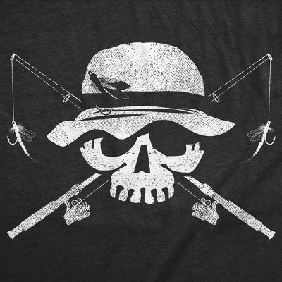 Мужские футболки Crazy Dog T-Shirts, Inc. Mens Funny T Shirts Fishing Skull Sarcastic Fisherman Tee For Men - Crazy Dog Men's T Shirt For Fishers Black XL — фото 2
