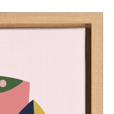 Myriam's Garden Colorful Framed Canvas Wall Art