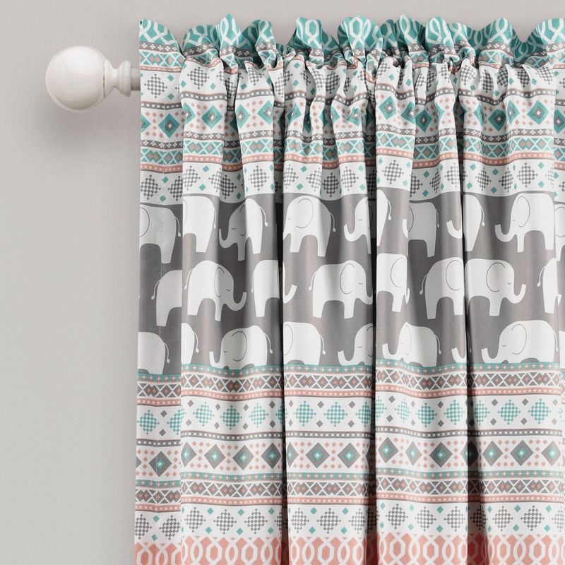 Elephant Striped Window Curtain Panels - Lush Décor, 3 of 13