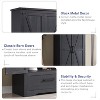 OKD Kitchen Pantry Cabinet - 72" Farmhouse Tall Wood Kitchen Storage Cabinets with Adjustable Shelves & 2 Barn Doors & Drawer - 4 of 4
