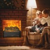 VEVOR Electric Fireplace Log, 20 inch Fireplace Insert Log Heater, with Remote Controller, 5 Flame Brightness, 24H Timer, Overheat Protection,Black - 2 of 4