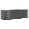vidaXL Garden Raised Bed Grey Powder-coated steel Large - 2 of 4