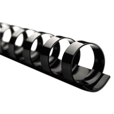GBC CombBind Standard Spines, 1 1/2" Diameter, 330 Sheet Capacity, Black, 100/Box