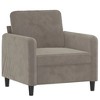 vidaXL Sofa Chair Living Room Accent Upholstered Chair with Armrest Velvet - 2 of 4