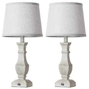 Itopfox Dimmable Table Lamps Set of 2, Rustic Farmhouse Lamps for Living Room Bedroom, Bedside Desk Lamps with Touch Control, Includes Warm Bulbs - 1 of 4