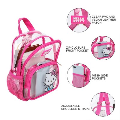 Sanrio Hello Kitty Sitting Character Adult 11" Clear Mini Backpack — фото 2