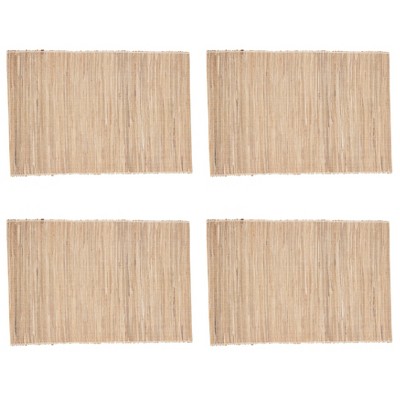 Natural Woven Hyacinth Rectangle Placemats Set of 4