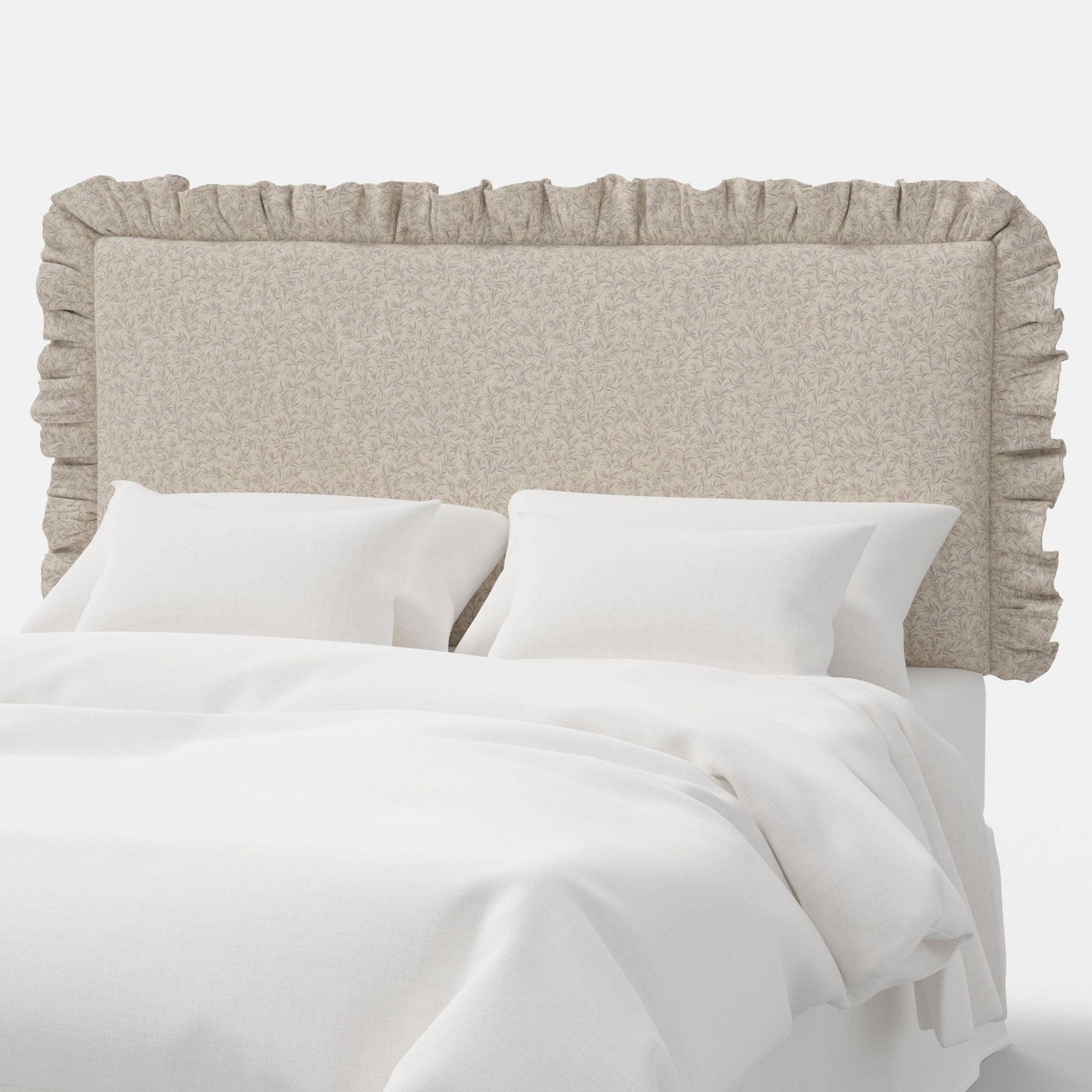 Queen Ruffled Wall Mounted Headboard in Marisha Vine Mauve - Threshold™ designed with Studio McGee