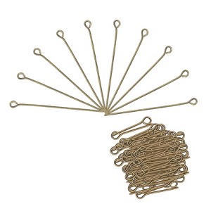 Unique Bargains DIY Craft Necklaces Bracelets Earrings Jewelry Making Iron 21 Gauge Eye Pins 200 Pcs - 1 of 4