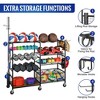 ZACHVO 200 lbs. Weight Capacity Sports Storage Garage Organizer Dumbbells Kettlebells Lifting Rod Multifunction Equipment Rack - 3 of 4
