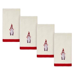 Avanti Christmas Gnomes 4-Pack Fingertip Towel Set - 1 of 3