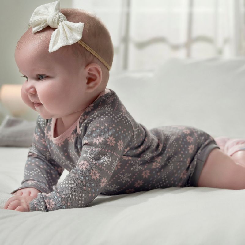 Gerber Baby Girls' Long Sleeve Onesies® Bodysuits, 6-Pack, 4 of 10