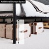Garvee Queen Canopy Bed Frame, Upholstered Headboard with Storage and Charing Station, Tufted Design, No Box Spring Needed, Easy Assembly, Gray - 3 of 4