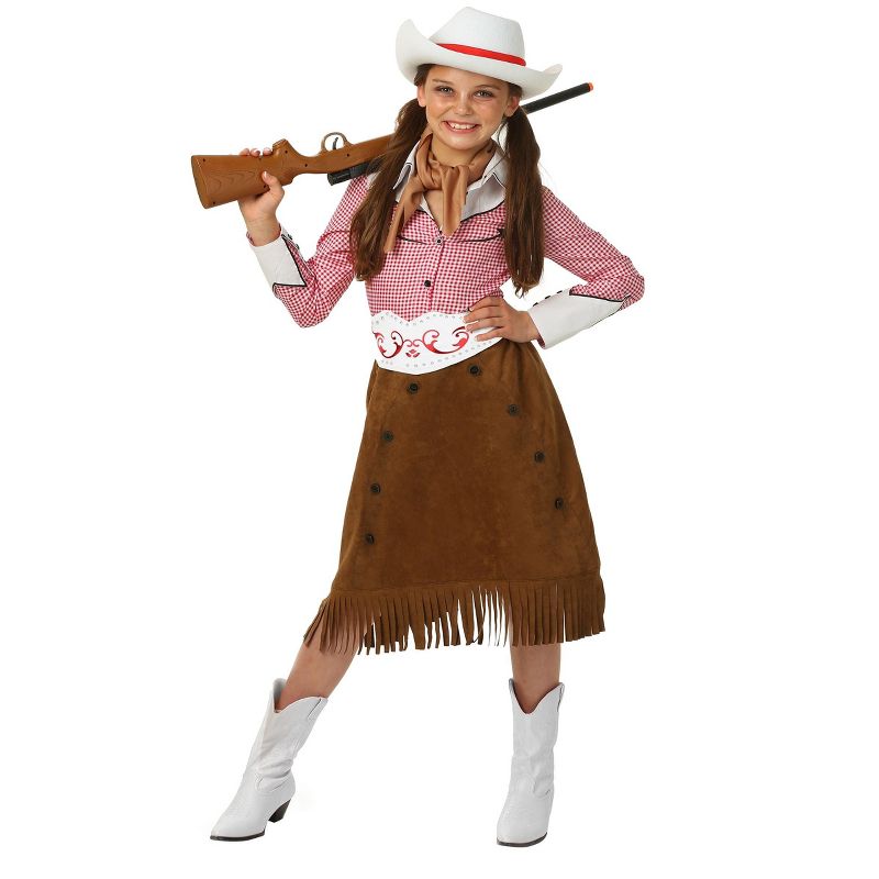 HalloweenCostumes.com Girls Rodeo Cowgirl Costume, 1 of 2