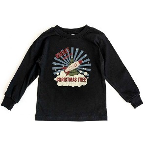 The Juniper Shop Rocket Around The Christmas Tree Toddler Long Sleeve Tee - 1 of 3