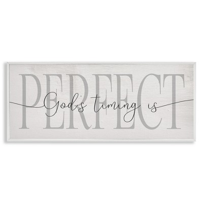 Stupell Industries God's Timing is Perfect Phrase, 30" x 13"