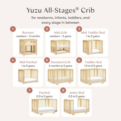 Natural Pine 8-in-1 Convertible Crib with Conversion Kits