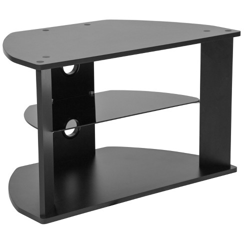 Northfield Tv Stand With Shelves Black Riverstone Furniture Target