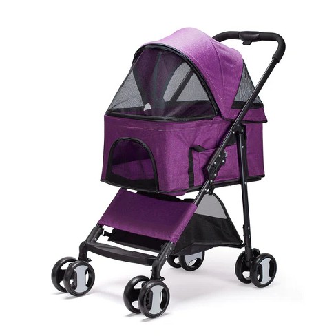 Dogline Executive Pet Stroller With A Removable Cradle Purple