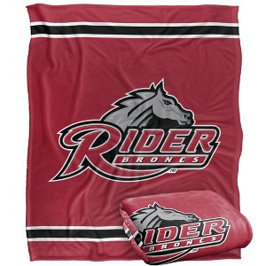 Rider University Primary Logo Stripes Silky 50x60 Blanket, 1 Sided - 1 of 4