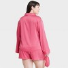 Women's 3pc Satin Long Sleeve Top and Shorts Pajama Set with Eye Mask - Auden™ - image 2 of 3