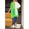 LA LEELA Women's Summer Vacation Beachwear Mini Bathing Suit Open Front Boyfriend Holiday Swimwear Coverups Duster Cardigan - 4 of 4