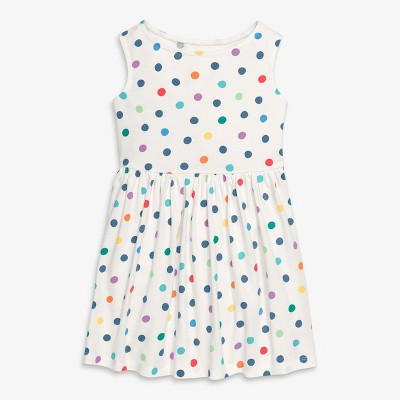 Primary Kids Recess Dress in Rainbow Confetti Dots