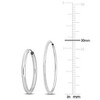 EVERLY JEWELRY | 14k White Gold 25mm and 30mm Hoop 2-Piece Set Earrings - 2 of 4