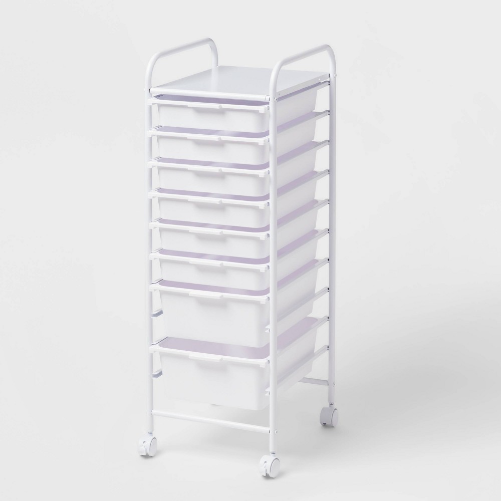Photos - Other Furniture 8 Drawer Storage Cart - Brightroom™: Mobile Organizer, Polypropylene & Ste