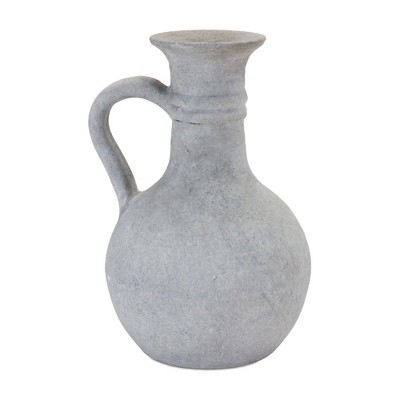 Melrose Grey Pitcher Vase 9"H
